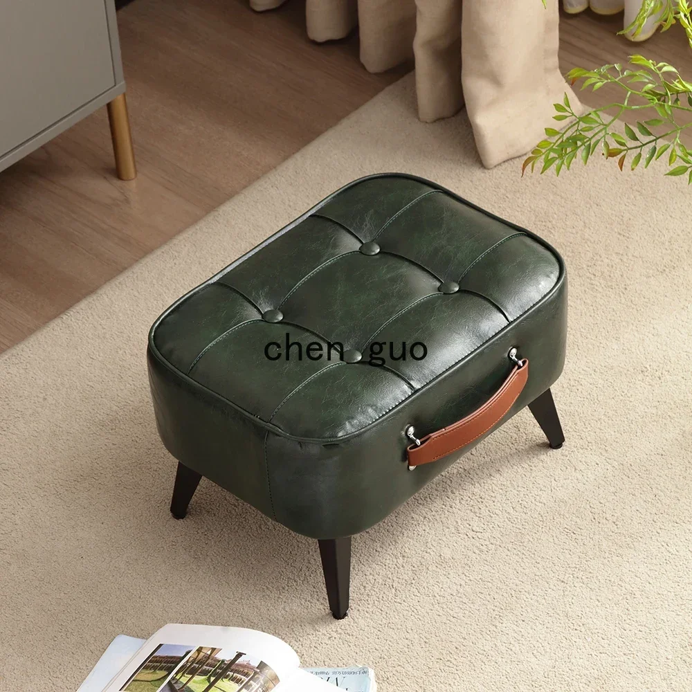 1pc Minimalist Short Stool, Super Soft & Space Saving Short Sofa, Household Shoe Bench With Soft Seating, For Living Room Entry