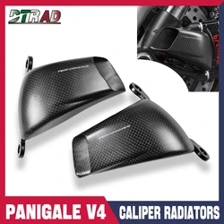New For Ducati Panigale V4 V4S 2025 Carbon Fiber Caliper Radiator Cover Air Ducts Brake Cooling Heat Sink Motorcycle Accessories