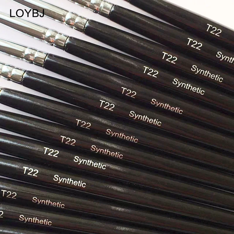 LOYBJ 10/20/50/100pcs T22 Makeup Brushes Set Sythetic Hair Eyeliner Brush Tear Groove Concealer Fine Eye Liner Cosmetic Brush