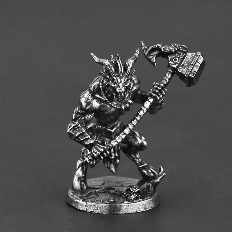 Metal hell abyss demon warrior man model hand-made finished car carrier tabletop game chess piece jewelry boy ornaments toy gift