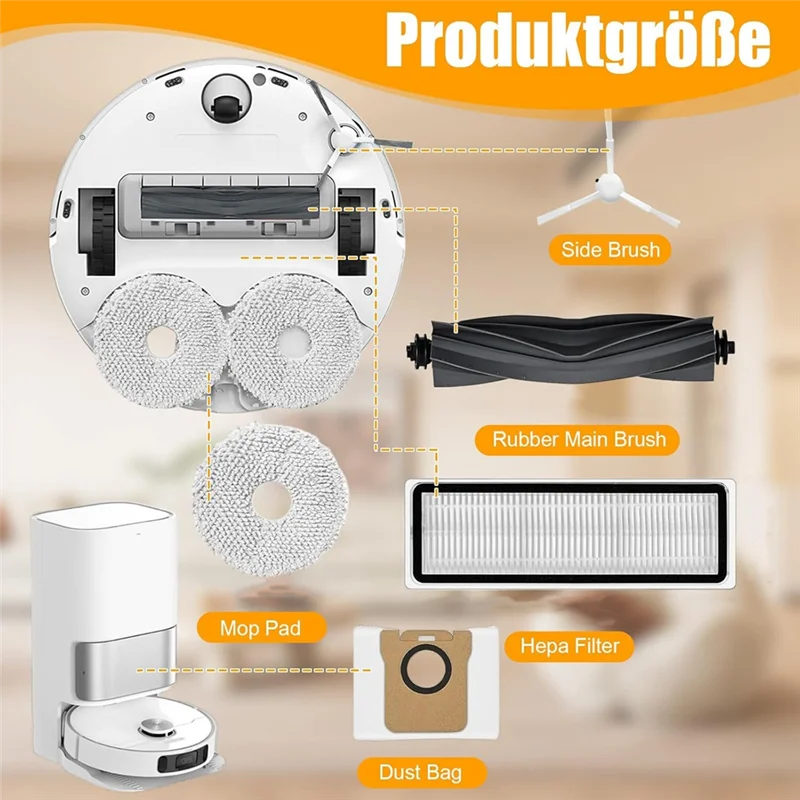 ملحقات SANQ لملحقات قطع غيار المكنسة الكهربائية الروبوتية Xiaomi Robot Vacuum X10 + X20+