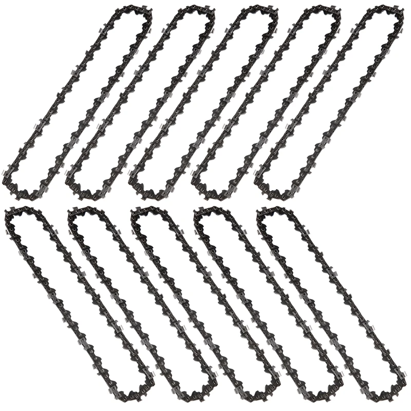 

A96I-10PCS 6 Inch Sharp Chain And Guide Rail Set For Mini Saw Special Chain Hardware Tool Saw Chain