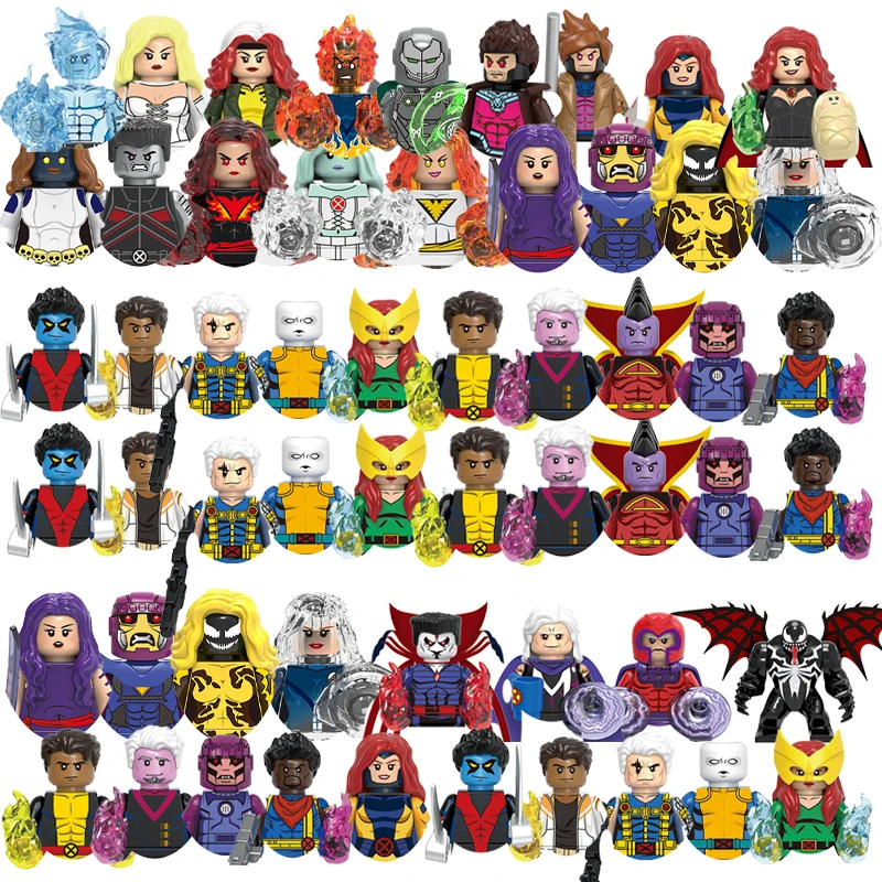 Marvel Legends 2024 Sunspot Bricks For Toys Gifts GH0553-0560 Mini Action Figures Children Building Blocks For Party Gifts