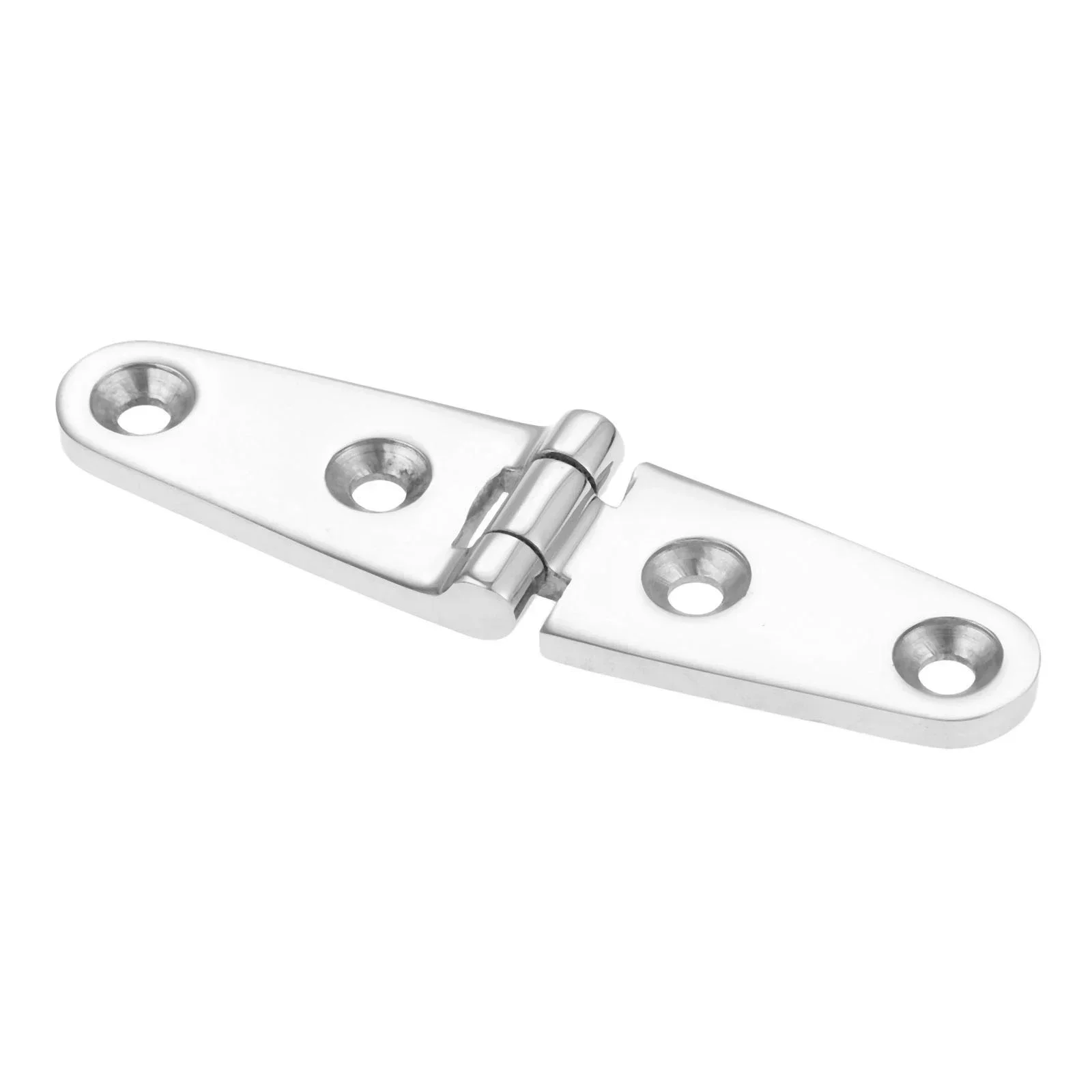 4Pcs Boat Door Cabin Stamp Strap Hinges 4x1inch 103x27mm No Noise Heavy Duty Marine 316 Stainless Steel Metal Hinges with Screws