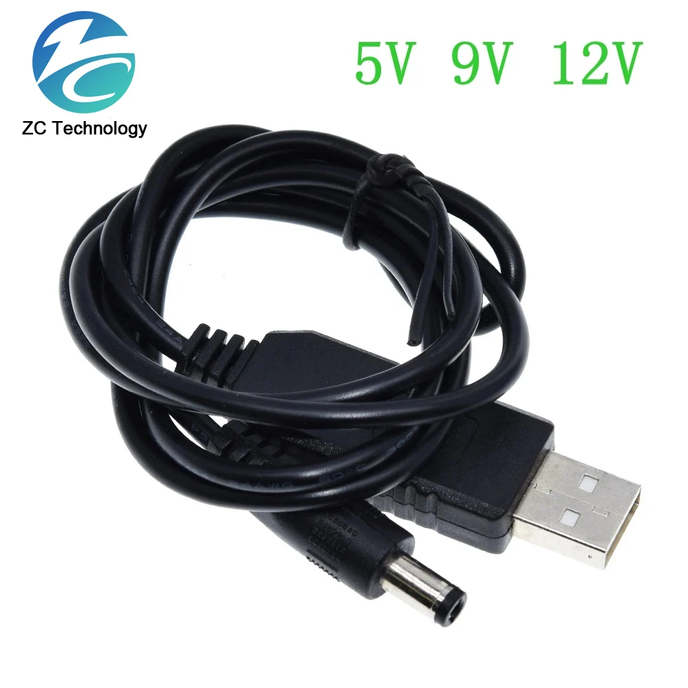 Usb Power Boost Line Dc 5v To Dc 9v / 12v Step Up Module Usb Converter Adapter Cable 2.1x5.5mm Plug for arduino WIFI