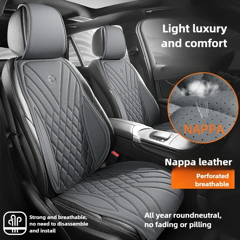 

2025 New Leather Diamond Stitch Car Seat Covers Non-Slip Breathable All Season Universal Fit Cushion for Sedan SUV Truck