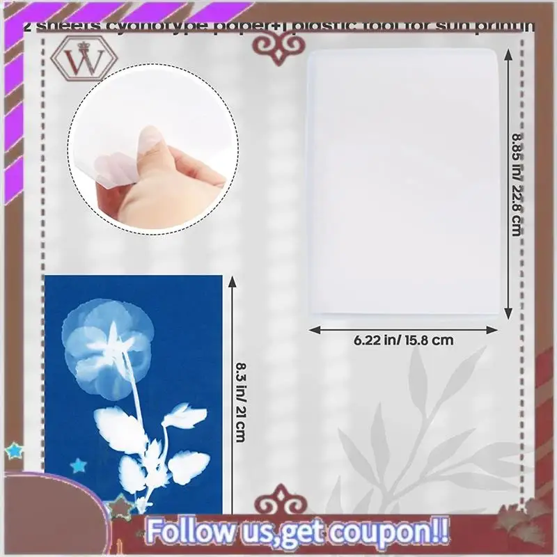 ABBG-32Pcs A5 ورق فني للشمس مع أداة بلاستيكية واحدة لطباعة الشمس مجموعة ورق التصوير الشمسي الحساس للضوء