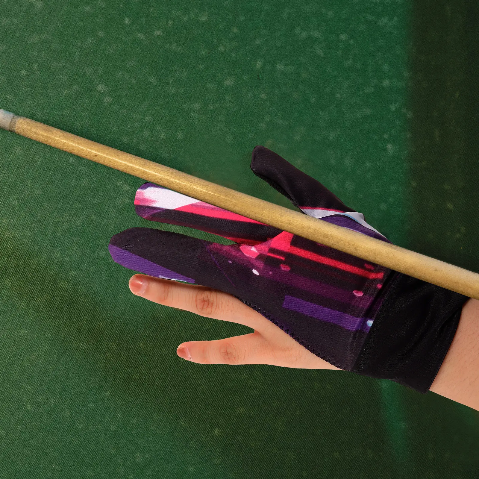 

Three-Finger Billiard Glove Breathable Elastic Pool Cue Gloves Non-Skid Comfortable Wear-Resistant Snooker Gloves