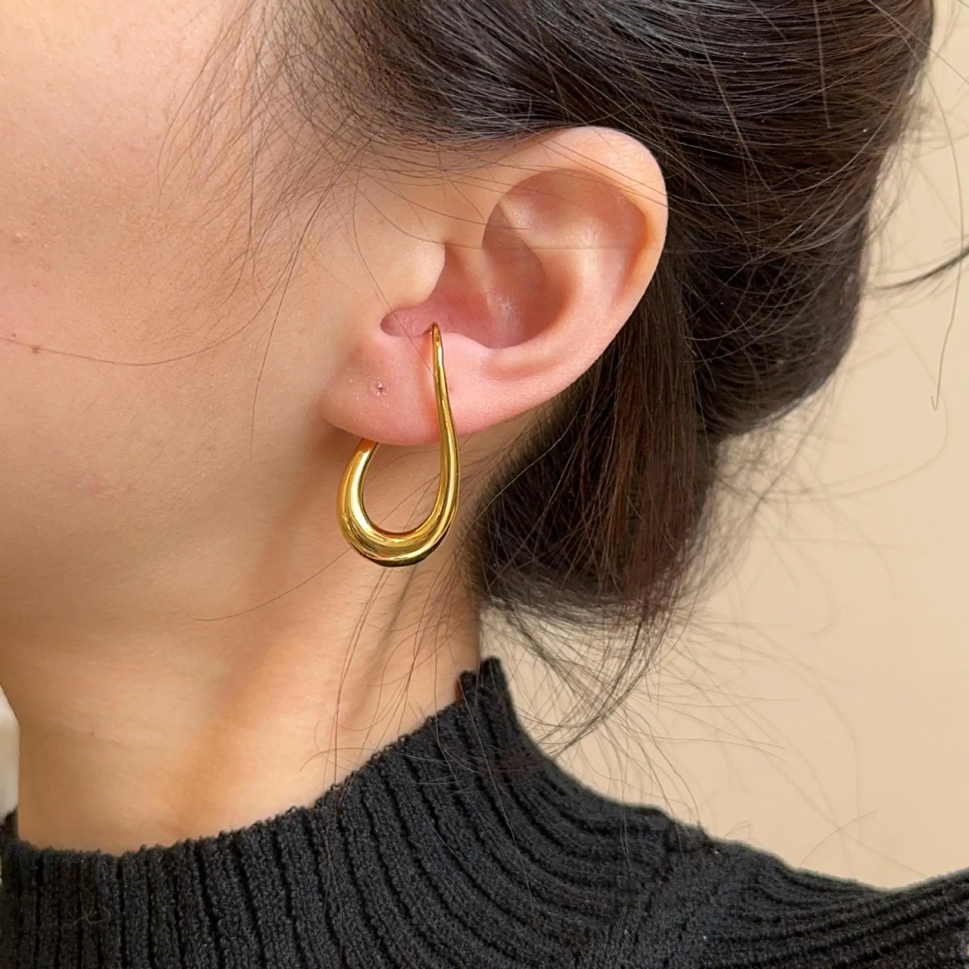 Vintage Geometric Metal Twisted Ear Cuff Clips Earrings for Women No Piercing Fake Cartilage Earclips Jewelry Accessories