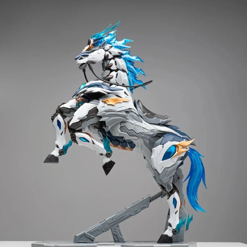 المحرك النووي تشاو يون الجمعية أطقم منمذجة عمل الشكل مع يولان الأبيض التنين الحصان سبيكة الهيكل العظمي سطح المكتب الديكور الصبي هدية