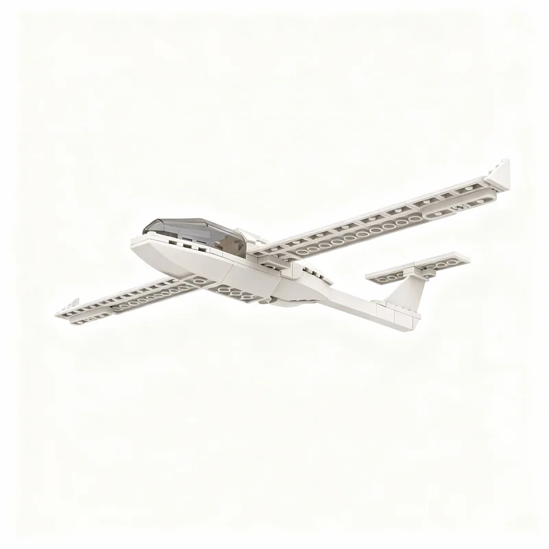 111 peças de Blocos de Montar MOC, Modelo de Avião Planador de Aeroporto Urbano, Brinquedo de Construção, Presentes de Natal, Ideia Criativa e Educacional