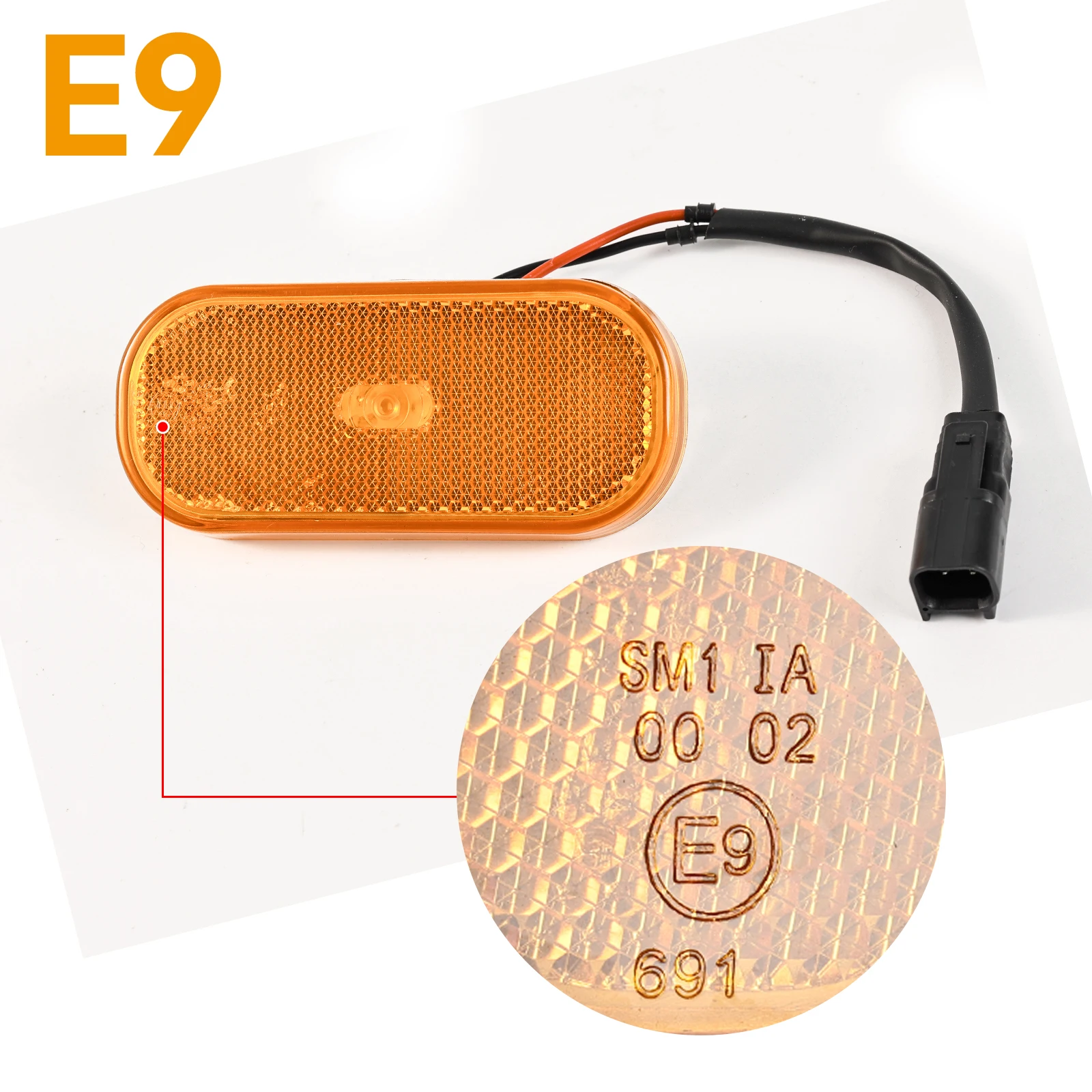 Amber Side Marker Light Lens – Fits Ford Transit MK8 2014+ (1832493)