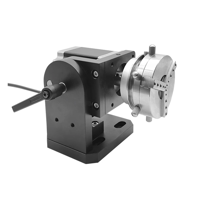 Ring Jewelry Rotary Axis With Spring Clamp Jig For CNC Router Fiber Laser Carving Marking Engraving Machine Use