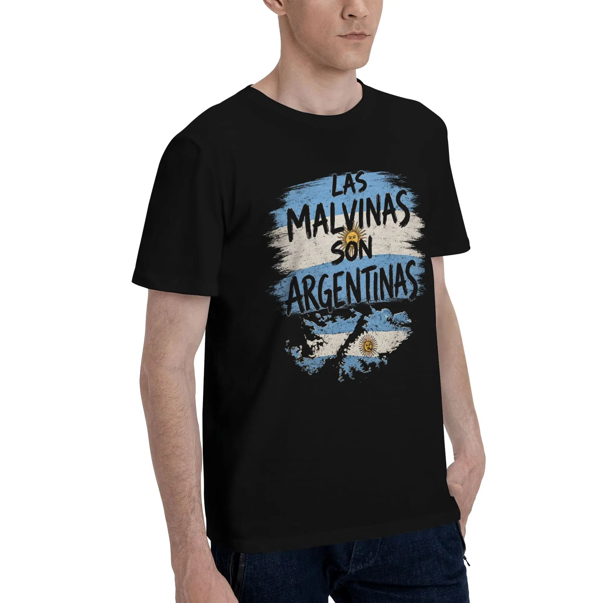 Men Women Fashion Las Malvinas Son Argentinas  Tee T Shirt 100% Cotton  T-shirts Clothing