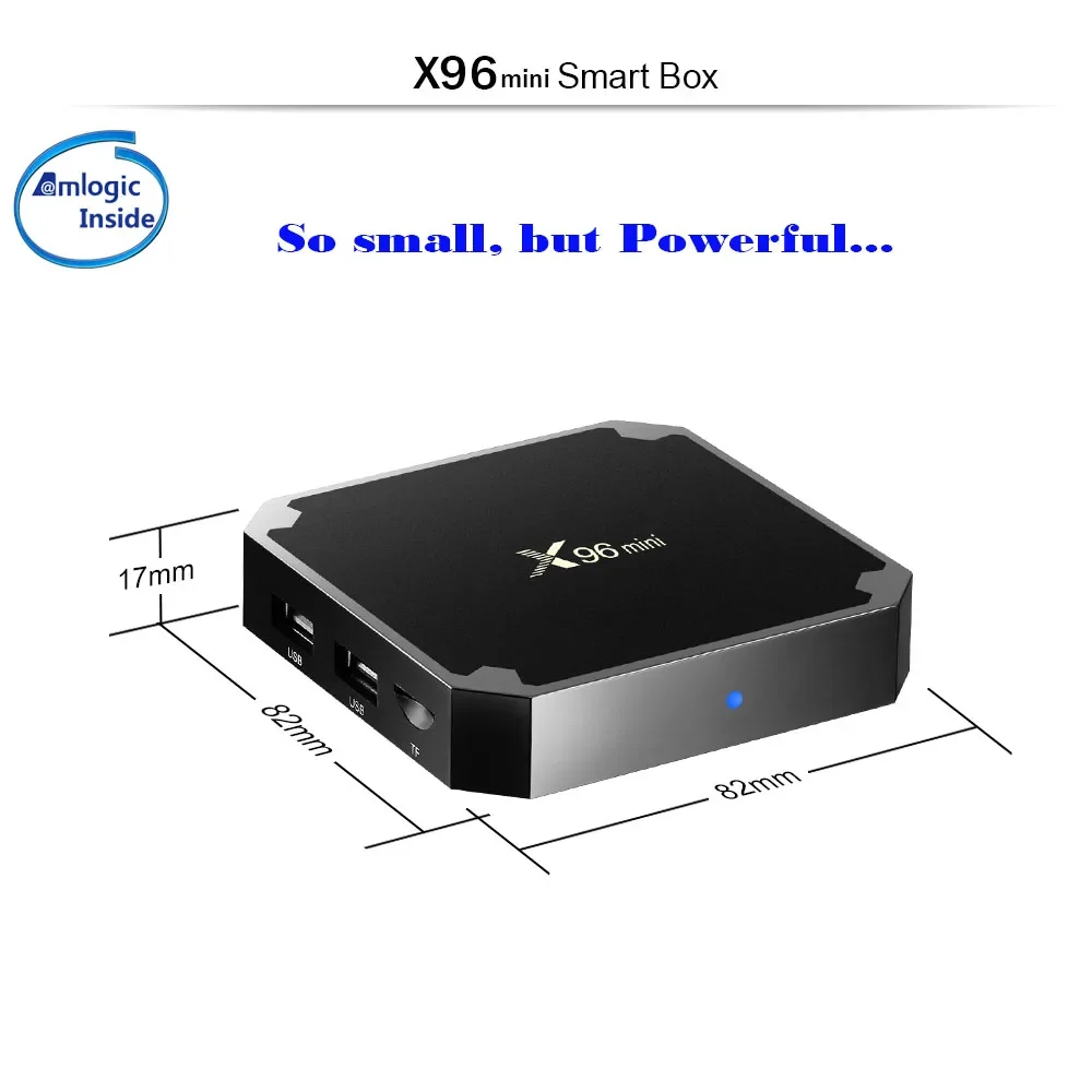 2024 X96mini Android 9 TV Box - Amlogic S905W Quad Core, 4K, 2GB+16GB, HDR10, H.265 Lettore multimediale per IPTV Home Theater Streaming