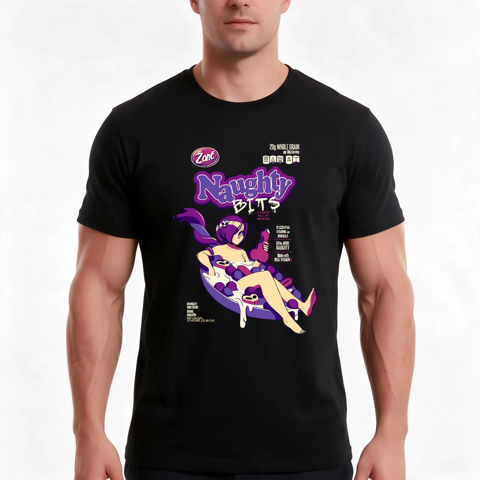 Naughty Bits T-Shirt, Summer Casual Cotton Tee, Oversized Streetwear Tops, Vintage Graphic Print, Loose Fit Short Sleeve
