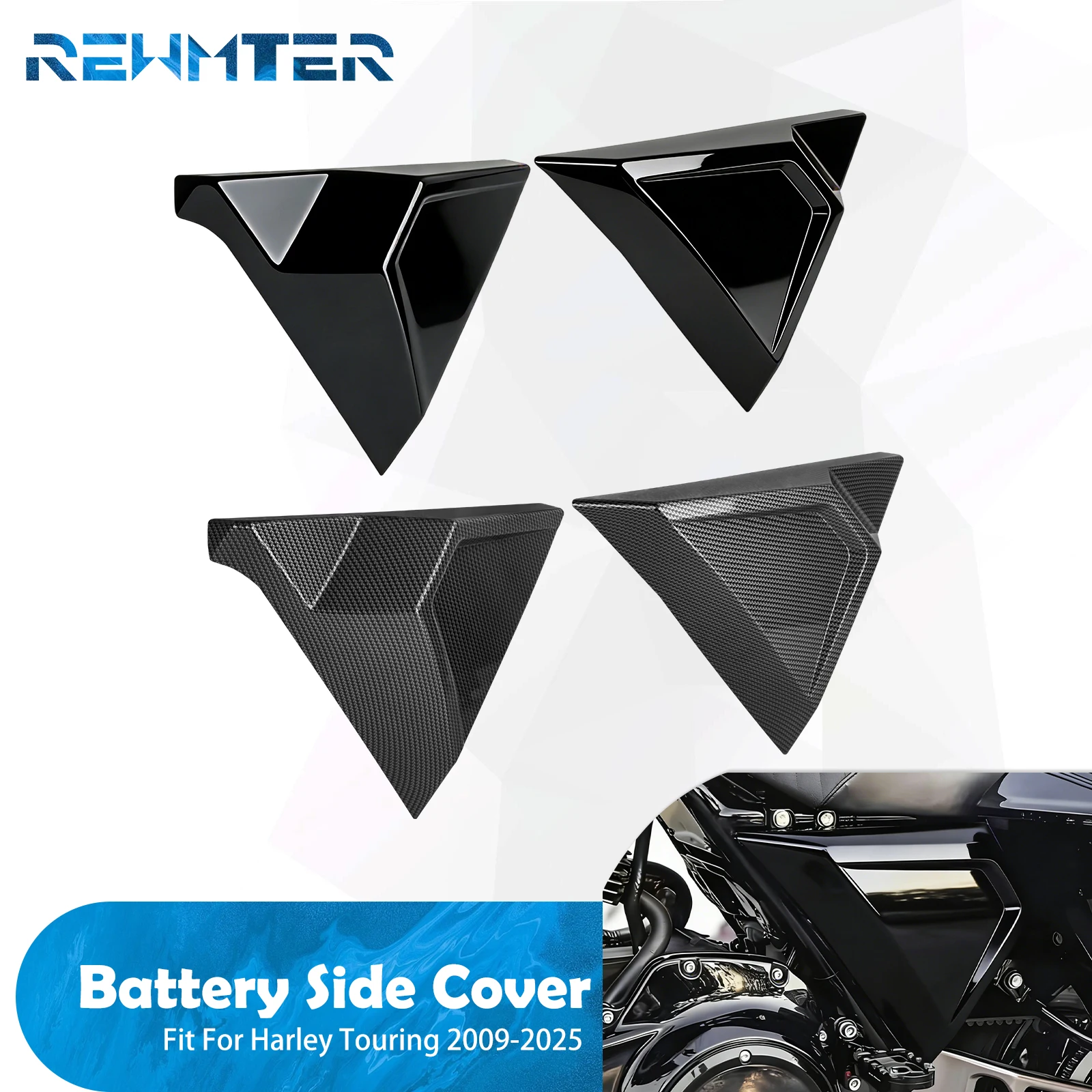 

Motorcycle Left Right Side Battery Fairing Cover Guard Protector For Harley Touring Road King Electra Street Glide FLTR 09-25