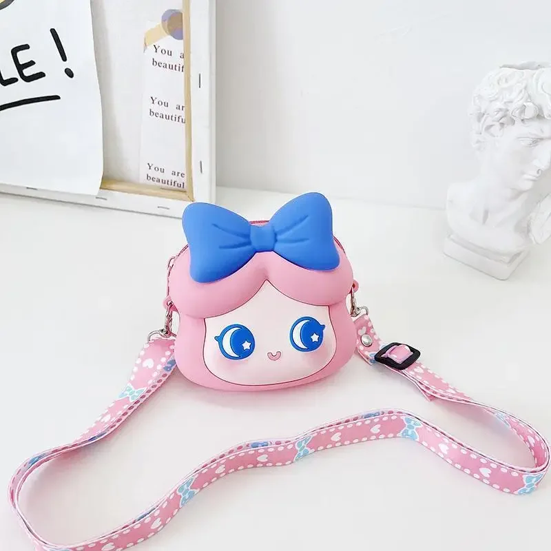 Cute Wallet Kawaii Princess Crossbody Bag Silicone Coin Purse Waterproof Shoulder Bag Cartoon Wallet for Teen Girls Women