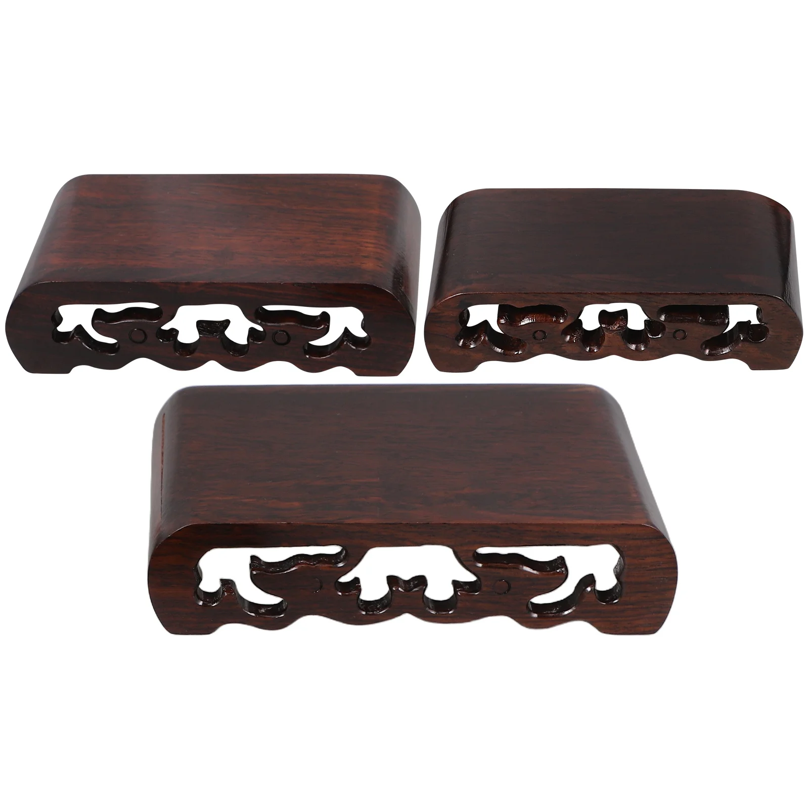 

1 set 1 Set Wood Carved Display Base Rectangular Wooden Pedestal Stand For Vase Bonsai Teapot Stone Trophy Statue Plant