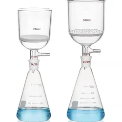Laboratory glass sand core filtration suction filtration device vacuum solvent filter glass instrument 50/100/250/500/1000/2000