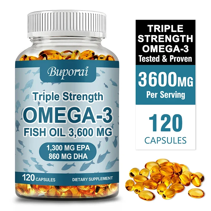 

Рыбное масло Omega 3. Подходит для здоровья глаз, мозга, суставов и иммунной системы, увеличения энергии, антиоксиданта.