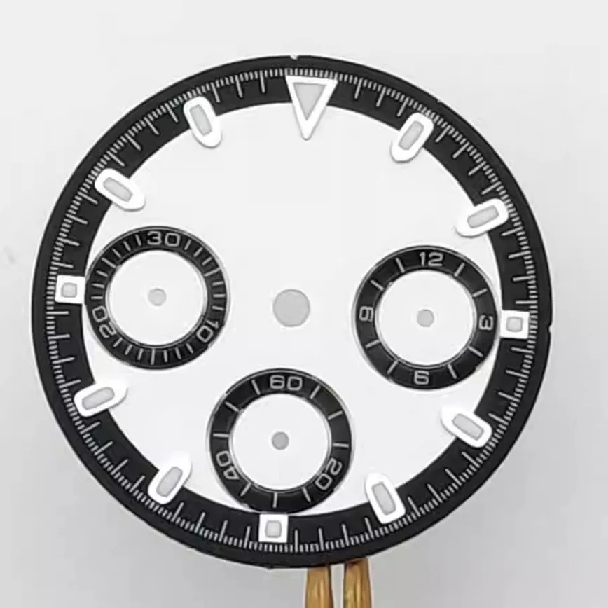 Neues 29,5mm vk63 Zifferblatt schwarz, hellgrün Multifunktions-Handumwandlungs-Uhr Zubehör grün Luminou für vk63 Quarz werk