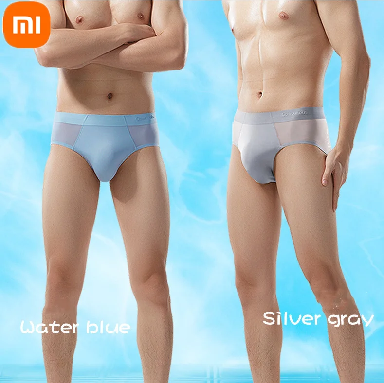 NEW Xiaomi men\'s ice silk seamless briefs hyaluronic acid antibacterial U convex capsular bag skin-friendly breathable underwear