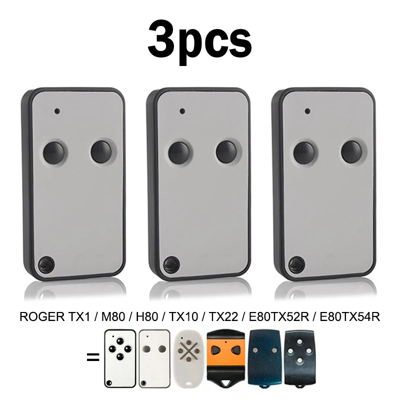 로저 E80 TX52R TX54R E80/TX52R/2 E80/TX52R/4 H80 TX22 M80 TX44R TX12 TX14 차고 리모컨 433.92MHz 핸드헬드 송신기
