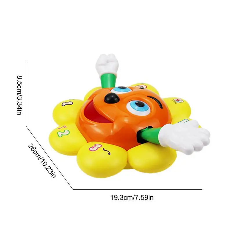 Electric Universal Rotating Sunflowers Toddler Musical Toys Battery Operated Interactive Toy For Kids Birthday Christmas Gift