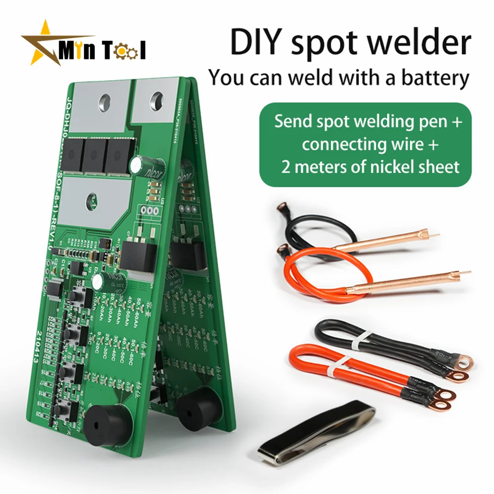 

DIY Min Spot Welder Welding Machine 0.1~0.3mm Nickel Sheet Welding Tool Intelligent Spot Welder For 18650 26650 Battery