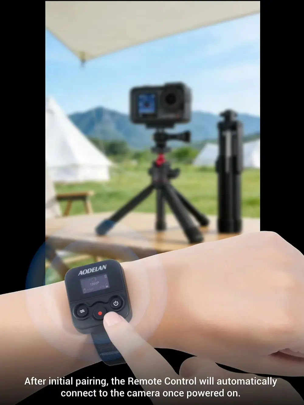 Pilot Bluetooth BR5 do kamer sportowych Insta360 X5, X4 Air, X4, X3, Ace Pro 2, Ace Pro, Ace; GO 3S, GO 3, ONE X2 /R — zdjęcie produktu 7