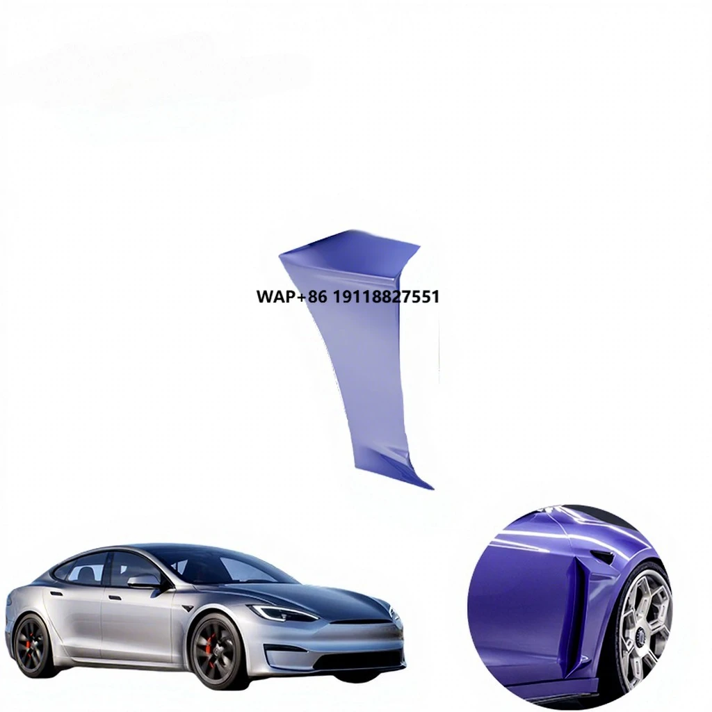 

For Model S Plaid 2023 2025 V Style Full Dry Carbon Kit Front Fender Air Intake 17carbon T-MS-03