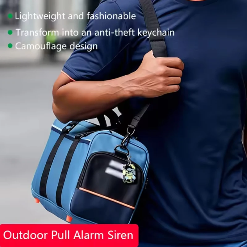 

Вибрационная сирена для кемпинга и путешествий, брелок для охранной сигнализации, портативная уличная сирена, проволочный триггер, устройство сигнализации, охранное оповещение