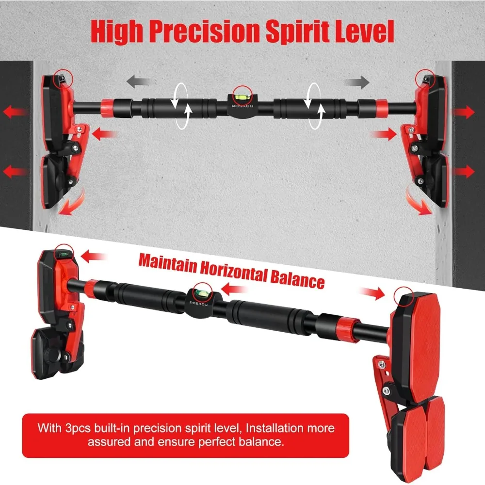 المدخل سحب ما يصل بار لا مسامير معدات الصالة الرياضية المنزلية 76-100 سنتيمتر قابل للتعديل قوة التدريب اللياقة البدنية #3