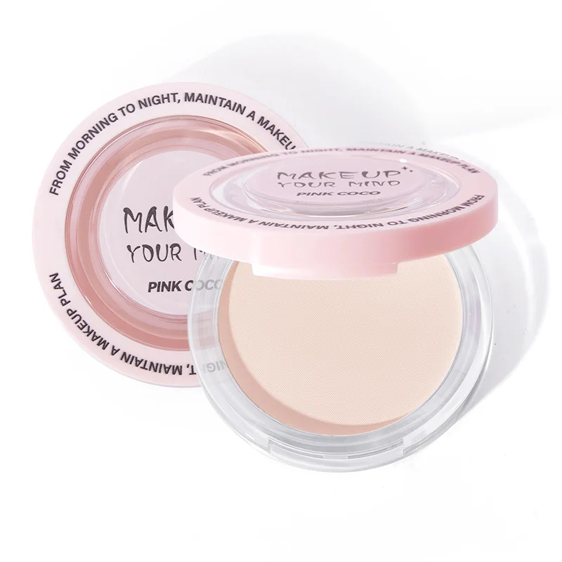 Pressed Powder Transparent White Brighten Oil Control Concealer Lasting Natural Face Makeup Setting Powder Waterproof Cosmetics