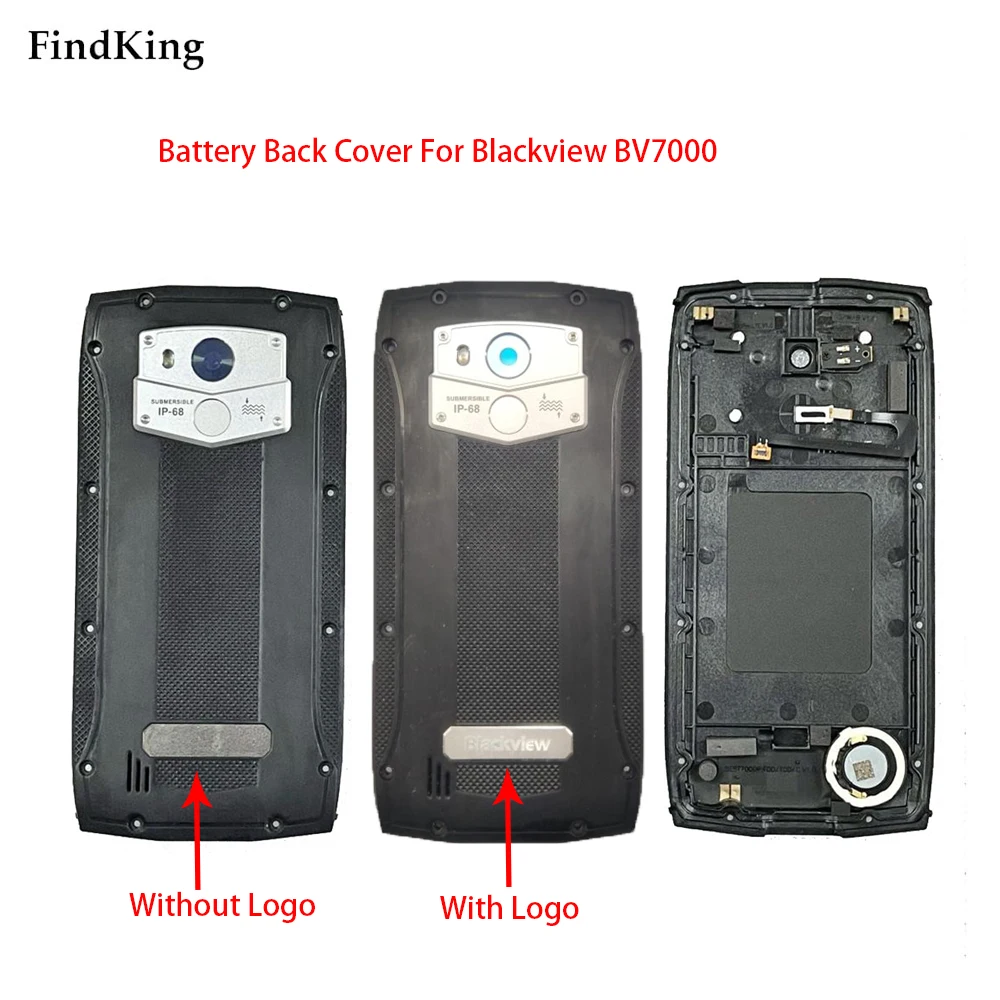 For Blackview BV7000 BV7000 Pro Battery Back Cover Housing Cover With Fingerprint Flex + loud speaker