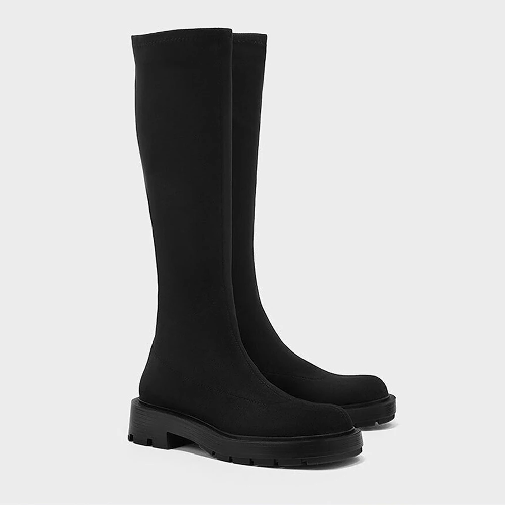 

FWRD Women's Solid-Color Knee-High Zipper Riding Boots, Leather-Like, Comfortable for Daily Wear & Outdoor #FWRD000289