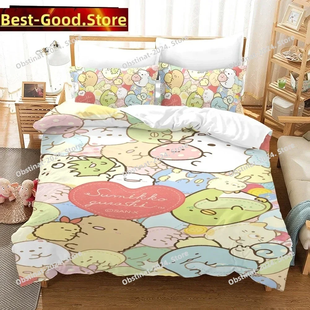 Cartoon Sumikko Gurashi Printed Bedding Duvet Cover Set Soft and Comfortable Perfect Children Room Decoration