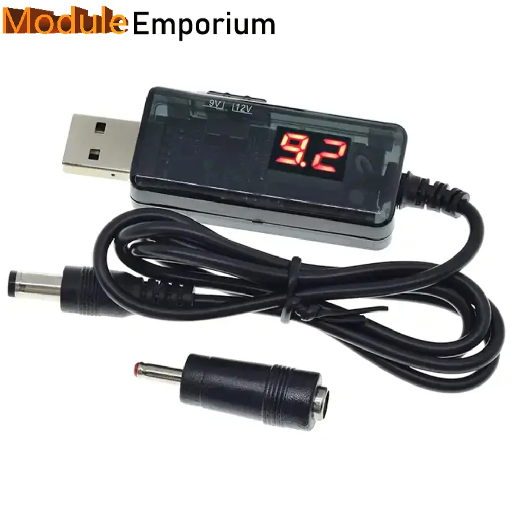 ตัวแปลง USB DC 5V ถึง9V 12V สาย Step-up USB + อะแดปเตอร์3.5x1.35มม. สำหรับแหล่งจ่ายไฟ/ที่ชาร์จ/ตัวแปลงไฟฟ้า