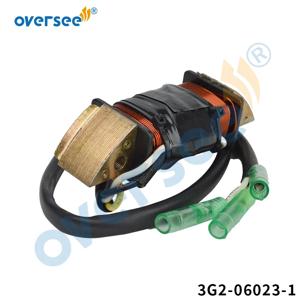 

Катушка зажигания статора Oversee 3G2-06023-1 Катушка освещения для 2-тактного двигателя Tohatsu 9,9 л.с. 15 л.с. 18 л.с. 2002-2003 лодочного двигателя