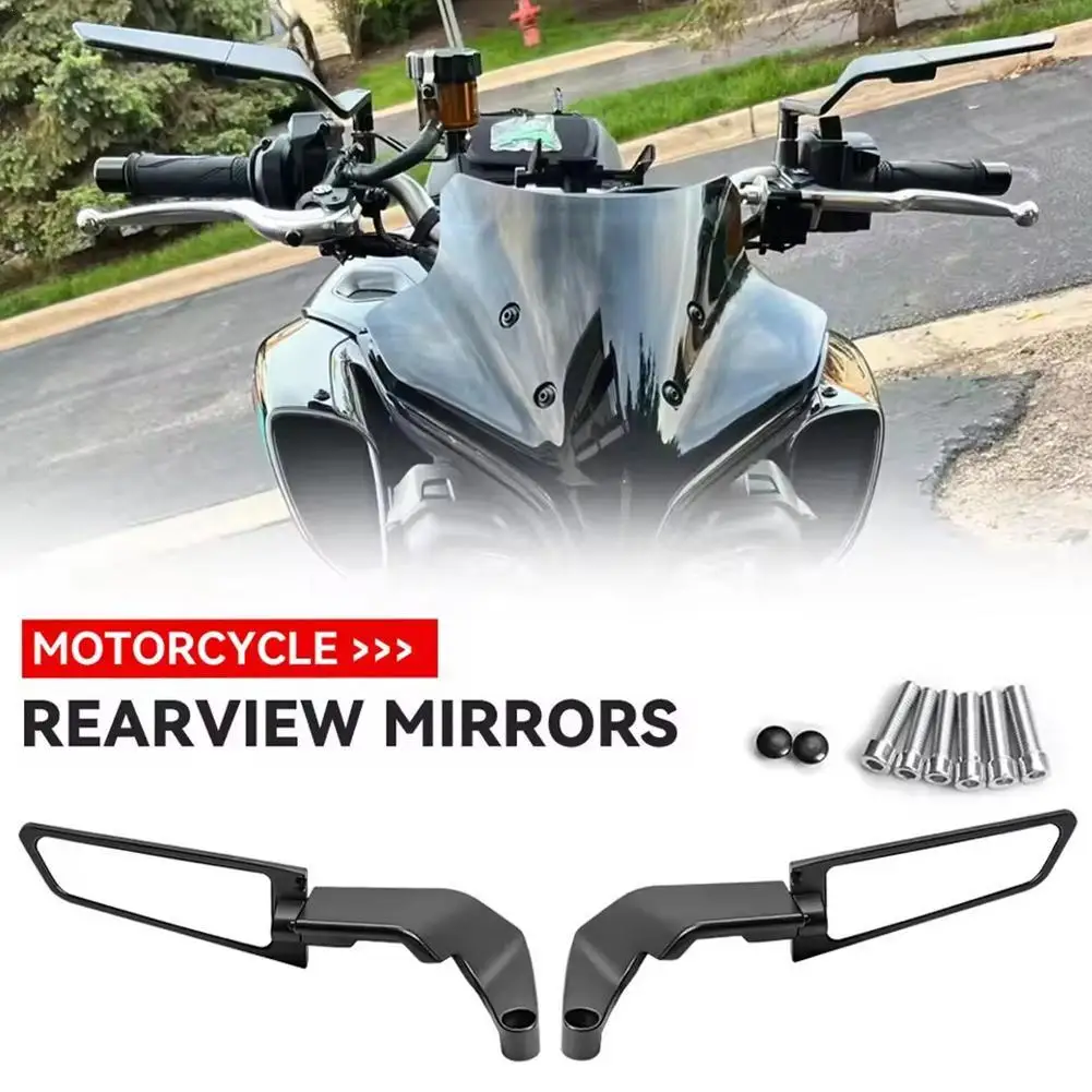 Universal Motorcycle Mirror Wind Wing Side Rearview Reversing Mirror for KAWASAKI Z750 NINJA250 R6 FZ6