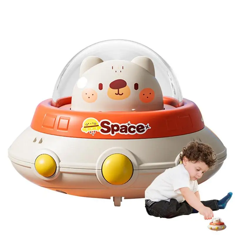 Push And Go Vehicles Spaceship Shaped Car Airplane Boy With Animal Design Friction Powered Educational Toys Push And Go Inertia