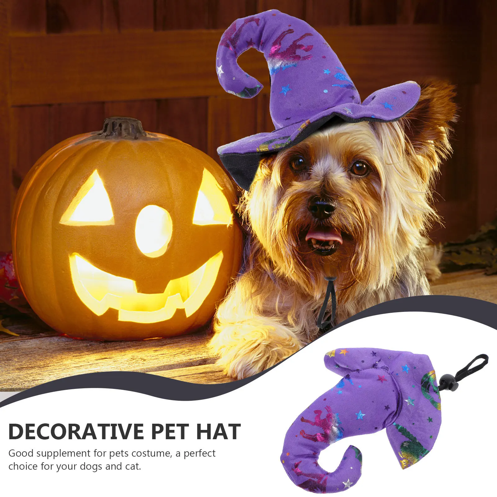 

Halloween Pet Hat Dog Cat Elastic Festival Headdress Reusable Wear-Resistant Party Cosplay Cap Halloween Pet Hat