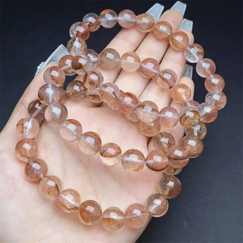 10MM Natural Flower Quartz Bracelet String Charms Handmade Fortune Energy Bangle Mineral Woman Amulet Jewelry Gift 1PCS