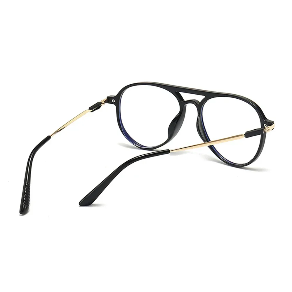 Clara Vida Fashion Oversized Pilot Frame Double Bridge Comfortable Progressive Multifocal Reading Glasses +0.75 To +4
