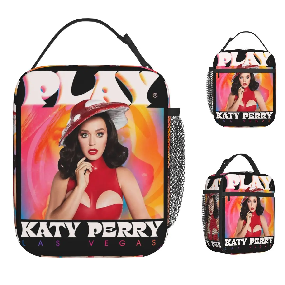 Katyed Logo Perryed The Lifetimes Tour Lunch Bag For Child Designer Lunch Box Cooler Bag Portable Oxford Thermal Lunch Bag