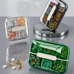 Portable Pill Organizer Box – Mini Travel Medicine Storage Case with Sealed, Moisture-Proof Compartments for Daily Medication
