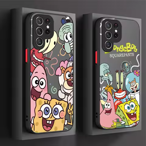 SpongeBobs Patrick Star Case For Samsung Galaxy S24 S23 S22 Ultra S21 S20 FE S10 Plus Note 20 10 A15 A25 A35 A55 Silicone Etui