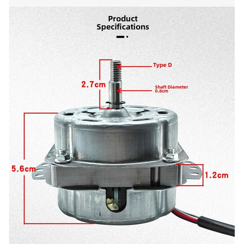 6 Wire 250mm Table Fan Motor Copper 8W 1300RPM Quiet Replacement Part For Hongyun 10 12 Inch Rotary Cooling Home Appliance