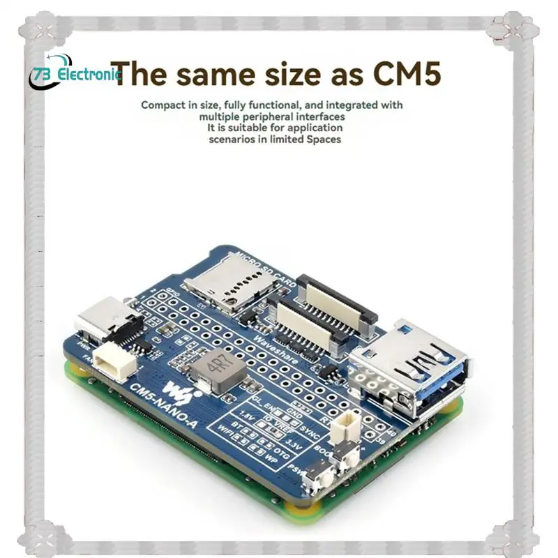 

24-часовая доставка Waveshare для Raspberry Pi CM5 Nano Base IO Board (A) с USB 3.2 Gen1 для вычислительного модуля 5
